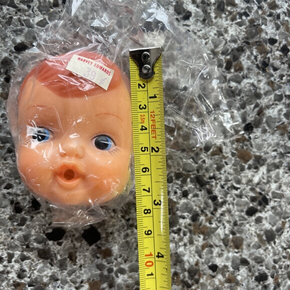 Vtg Rubber Brown Hair Baby Doll Making Head Face Hands Thumbsucking Bottle - Picture 4 of 5